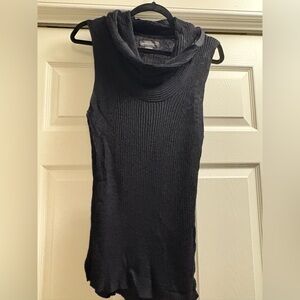 Banana Republic Black Sleeveless Cowl Neck Sweater 100% Silk size XL
